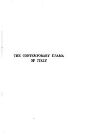 Cover of: The contemporary drama of Italy