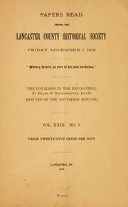 Cover of: The loyalists in the revolution