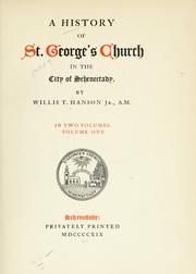 Cover of: A history of St. George's church in the city of Schenectady.