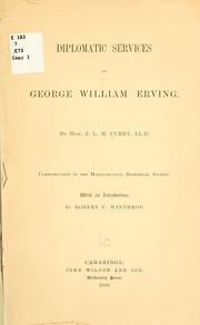 Cover of: Diplomatic services of George William Erving