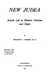 Cover of: New Judea: Jewish life in modern Palestine and Egypt