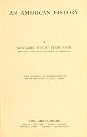 Cover of: An American history by Nathaniel W. Stephenson