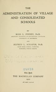 Cover of: The administration of village and consolidated schools