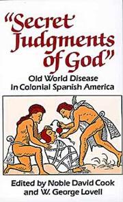 Cover of: "Secret Judgments of God" by Noble David Cook