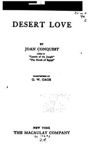 Desert Love by Joan Conquest