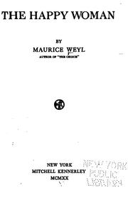 Cover of: happy woman | Maurice Weyl