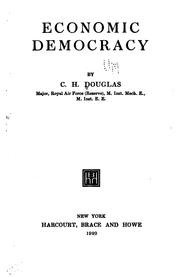 Cover of: Economic democracy
