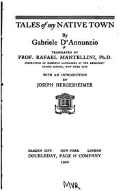 Cover of: Tales of my native town by Gabriele D'Annunzio