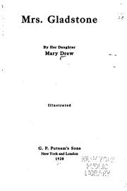 Cover of: Mrs. Gladstone