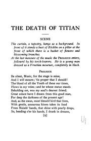 Cover of: The death of Titian