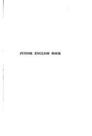 Cover of: Junior English book | Alfred M. Hitchcock