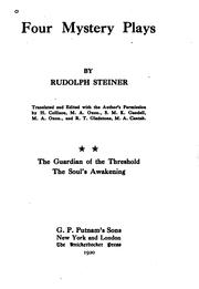 Cover of: Four mystery plays by Rudolf Steiner