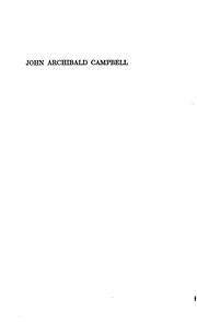 Cover of: John Archibald Campbell: associate justice of the United States Supreme court, 1853-1861