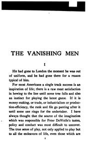 Cover of: The vanishing men