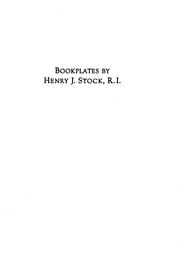 Cover of: Bookplates by Henry J. Stock, B.L.