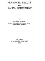 Cover of: Personal beauty and racial betterment