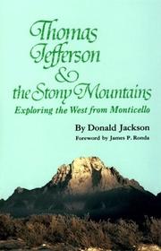 Cover of: Thomas Jefferson & the Rocky Mountains by Donald Dean Jackson