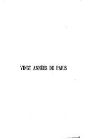 Cover of: Vingt années de Paris