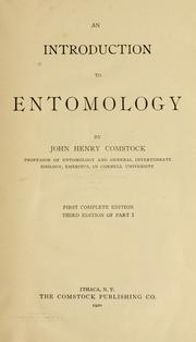 Cover of: An introduction to entomology