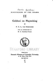 Cover of: Goldoni on playwriting