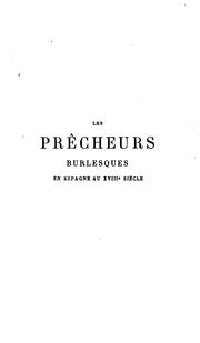 Cover of: Les prêcheurs burlesques en Espagne au XVIIIe siècle