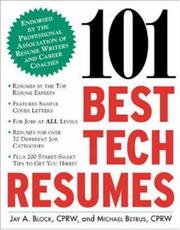 Cover of: 101 Best Tech Resumes