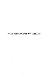 Cover of: The psychology of dreams