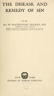 Cover of: The disease and remedy of sin