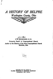 Cover of: A history of Belpre, Washington County, Ohio