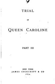 Cover of: Trial of Queen Caroline.