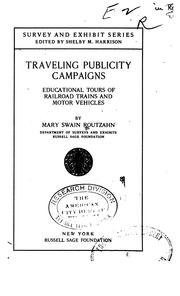 Cover of: Traveling publicity campaigns by Routzahn, Mary Brayton Swain Mrs.