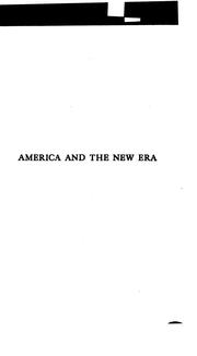 Cover of: America and the new era: a symposium on social reconstruction