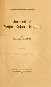 Cover of: Journal of Major Robert Rogers