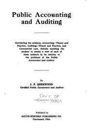 Cover of: Public accounting and auditing...
