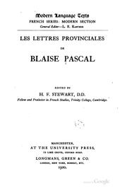 Cover of: Les lettres provinciales de Blaise Pascal