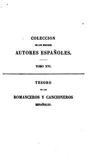 Cover of: Tesoro de los romanceros y cancioneros españoles, históricos, caballerescos, moriscos y otros