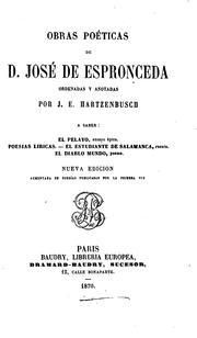 Cover of: Obras poéticas de D. José de Espronceda by José de Espronceda
