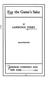 Cover of For the game's sake
