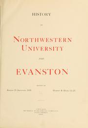 History of Northwestern university and Evanston by Robert Dickinson Sheppard
