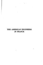 Cover of: The American engineers in France. by Parsons, William Barclay