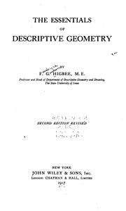 Cover of: The essentials of descriptive geometry by F. G. Higbee