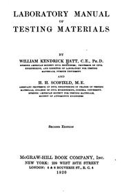 Cover of: Laboratory manual of testing materials by William Kendrick Hatt