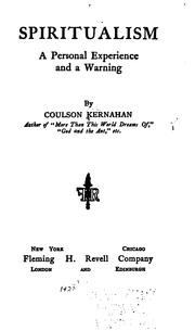 Cover of: Spiritualism by Coulson Kernahan