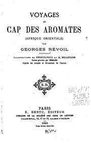 Cover of: Voyages au cap des Aromates (Afrique orientale)