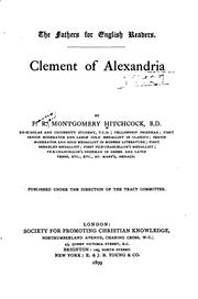 Cover of: Clement of Alexandria