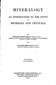 Cover of: Mineralogy by Edward Henry Kraus, Edward Henry Kraus