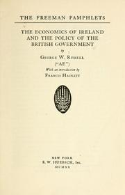 Cover of: The economics of Ireland and the policy of the British government by George William Russell