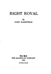 Right Royal by John Masefield