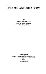 Cover of Flame and shadow
