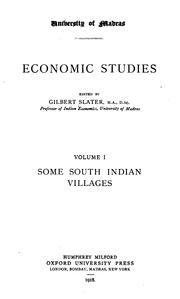 Cover of: Some south Indian villages.